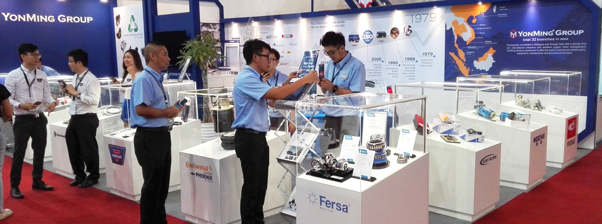 Our main distributor in Malaysia, Yonming, had a prominent place in its stand, dedicated to Fersa Bearings.