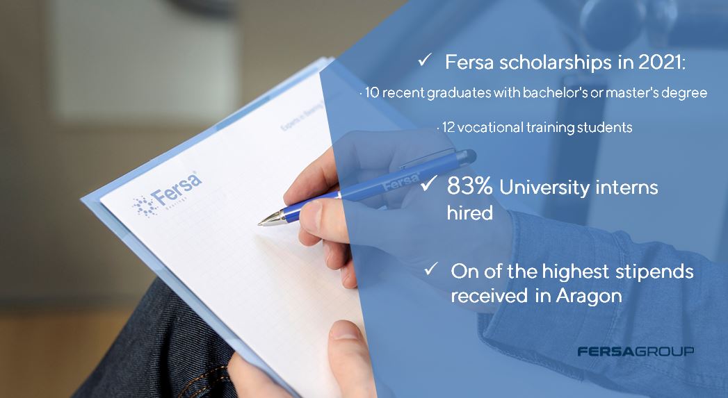 El 83 % de los becarios universitarios en Fersa se han quedado contratados en nuestra plantilla